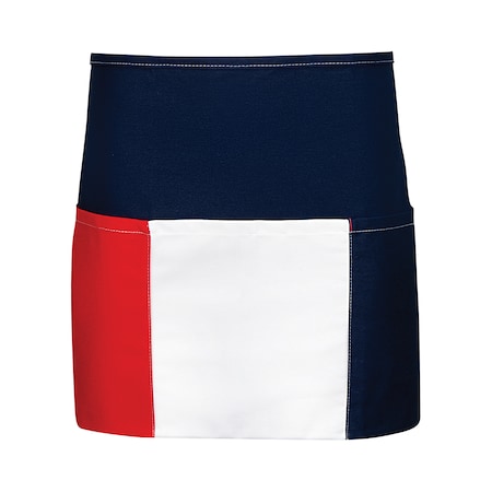 Deltaplus Waist Apron, Long, 3-Pocket, F9L, Red White Blue 83483